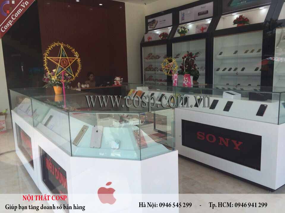 Thiết kế thi công shop điện thoại Hiếu Dũng Mobile - Quảng Ninh